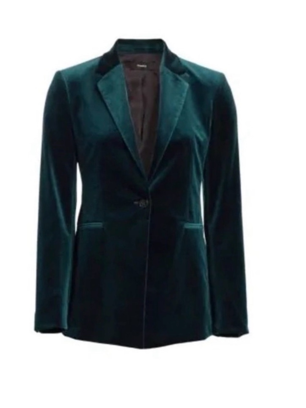 Theory Velvet Blazer Jacket - Deep Teal